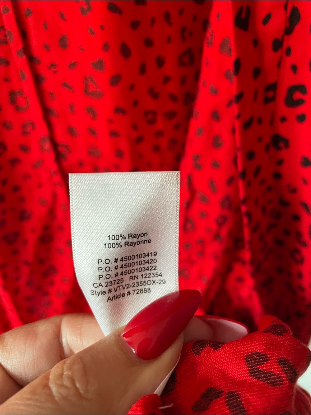 NWT Sunday Best Aitken Leopard Animal Print Kimono Wrap Cardigan Red Oversized - Picture 7 of 8